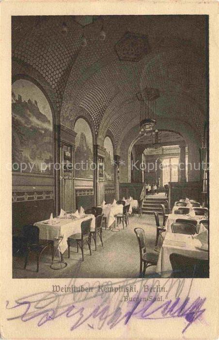 BERLIN  CITY Weinstuben Kempinksi Burgen-Saal