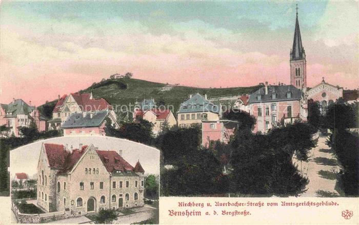 Bensheim Bergstrasse Hessen Kirchberg Auerbacher Strasse vom Amtsgebaeude