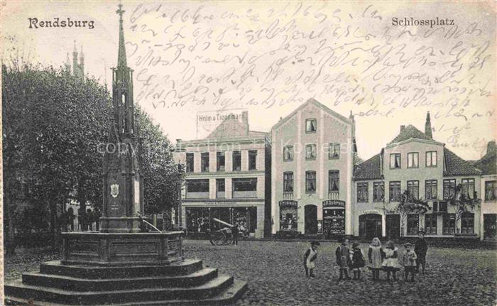 Rendsburg Schleswig-Holstein Schlossplatz Brunnen