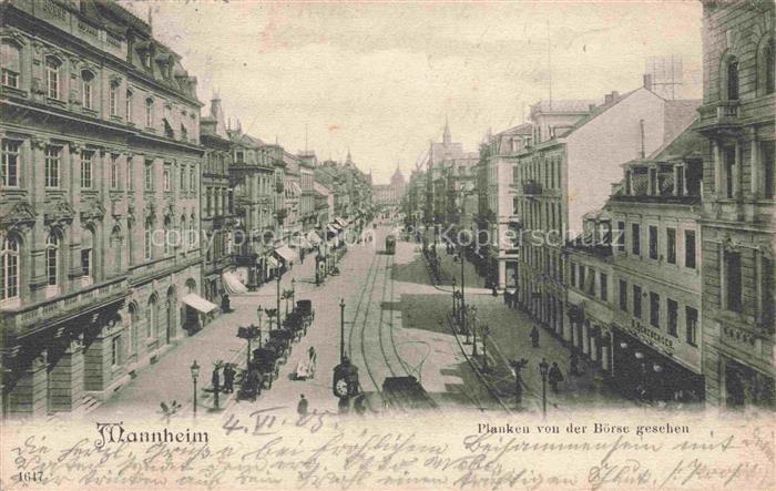 MANNHEIM BW Planken von der Boerse aus gesehen