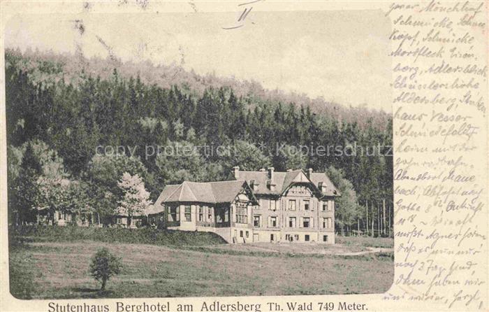 St Kilian Stutenhaus Berghotel am Adlersberg Thueringer Wald