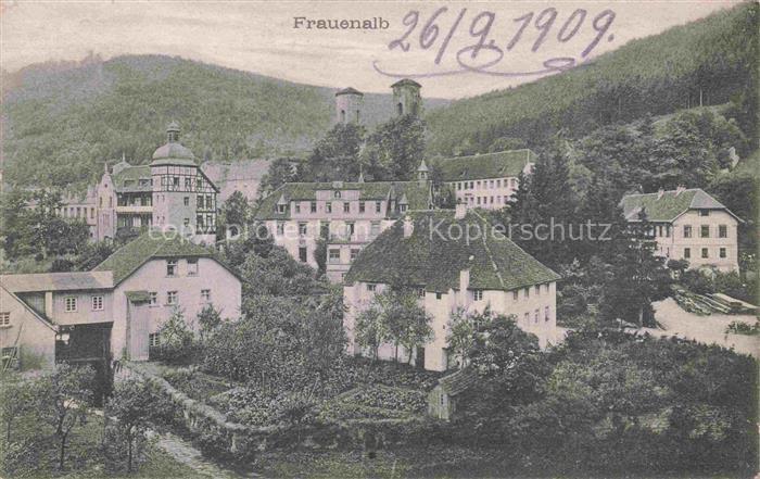 Frauenalb Marxzell Karlsruhe BW Teilansicht mit Kirche