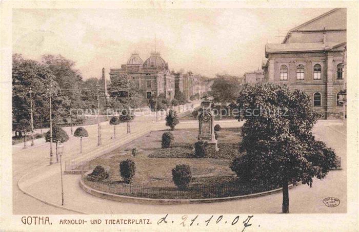 GOTHA  Thueringen Arnoldi- und Theaterplatz