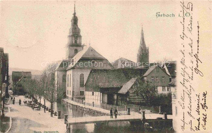 Erbach  Odenwald Hessen Motiv mit Kirche