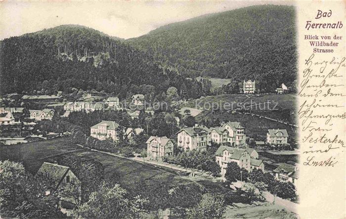 BAD HERRENALB Panorama Blick von der Wildbader Strasse