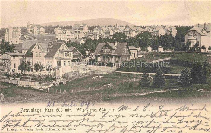 Braunlage Harz Niedersachsen Panorama Villenviertel