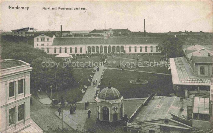 NORDERNEY Nordseebad Niedersachsen Markt mit Konversationshaus