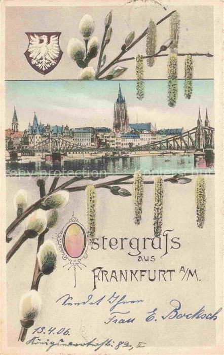 FRANKFURT AM MAIN Blick ueber den Main zur Stadt