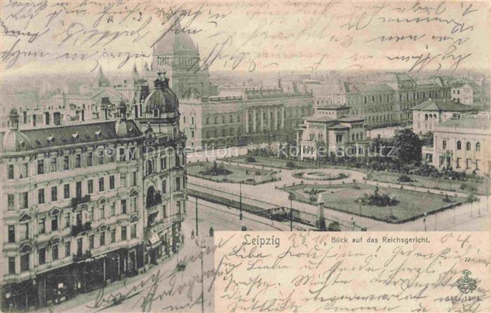 LEIPZIG Sachsen Blick auf das Reichsgericht