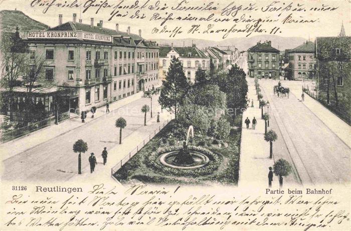 REUTLINGEN BW Partie beim Bahnhof