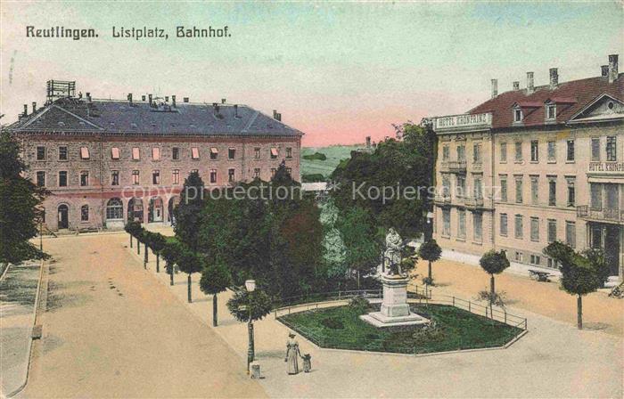 REUTLINGEN BW Listplatz Denkmal Bahnhof