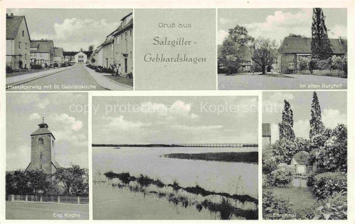 Gebhardshagen Salzgitter Niedersachsen Hassjaegerweg Kirche Alter Burghof Ehrenm