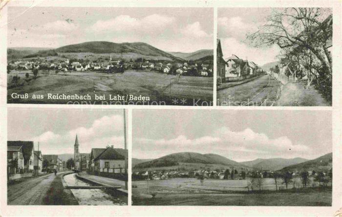 Reichenbach Lahr Ortenaukreis BW Panorama Hauptstrasse Kirche
