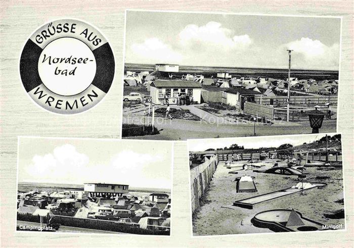 Wremen Cuxhaven Niedersachsen Campingplatz Minigolf Rettungsring