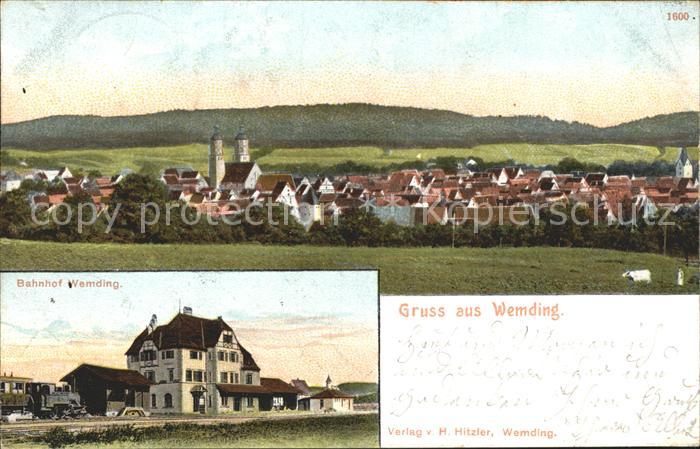 Wemding Bahnhof Stadtansicht