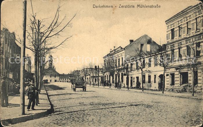 Darkehmen Ostpreussen Zerstoerte Muehlenstrasse