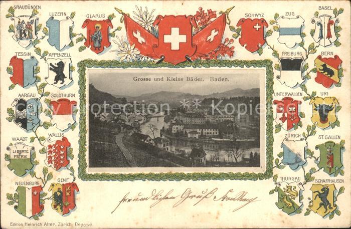 Baden AG Grosse und Kleine Baeder Wappen