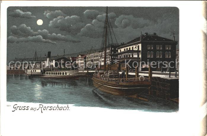 Rorschach Bodensee Hafen Mondschein