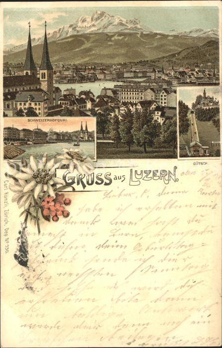 Luzern LU Schweizerhofquai Stadtansicht