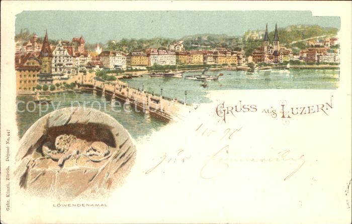 Luzern LU Loewendenkmal Stadtansicht