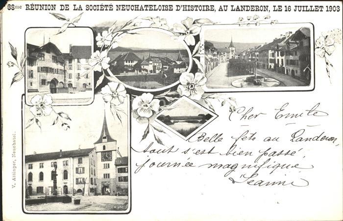 Landeron Le Réunion de la Société Neuchateloise D`Histoire