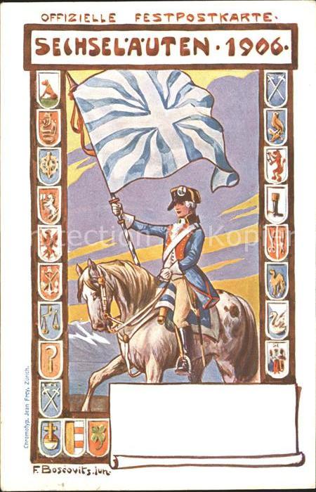 Zuerich Offizielle Festpostkarte Sechselaeuten 1906