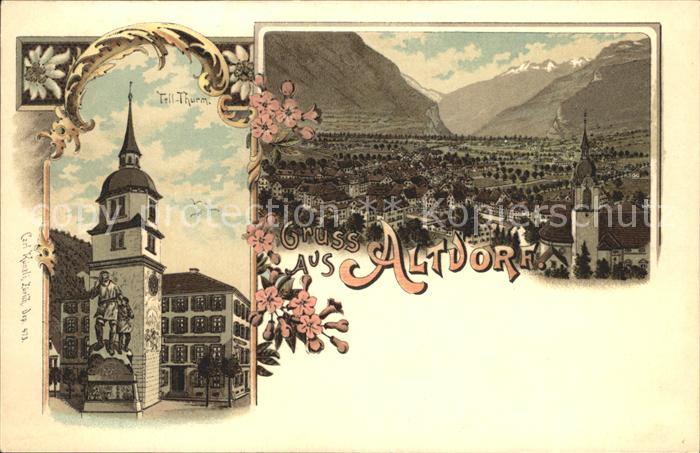 Altdorf UR Totalansicht mit Kirche