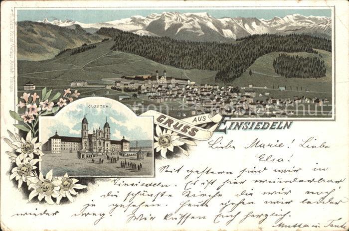 Einsiedeln SZ Totalansicht und Kloster