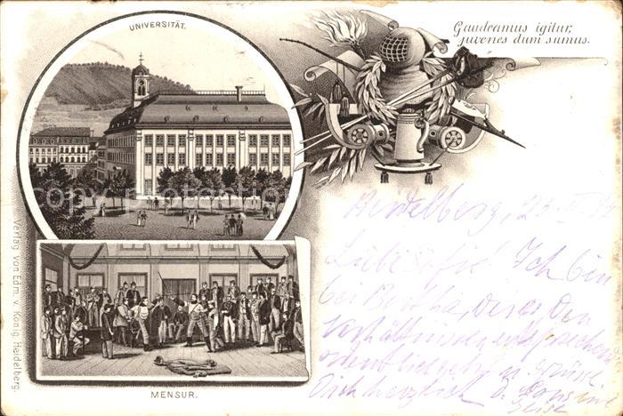 Heidelberg Neckar Universitaet Mensur