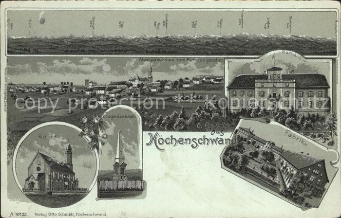 Hoechenschwand Fabrik Kurhaus Kirche
