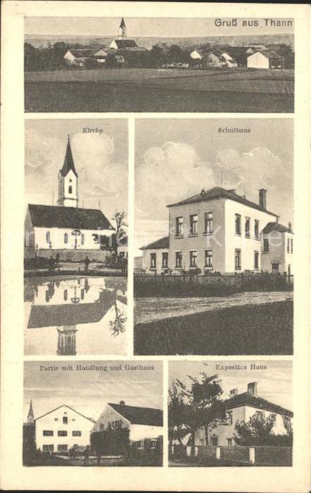 Thann Bechhofen Schulhaus Kirche