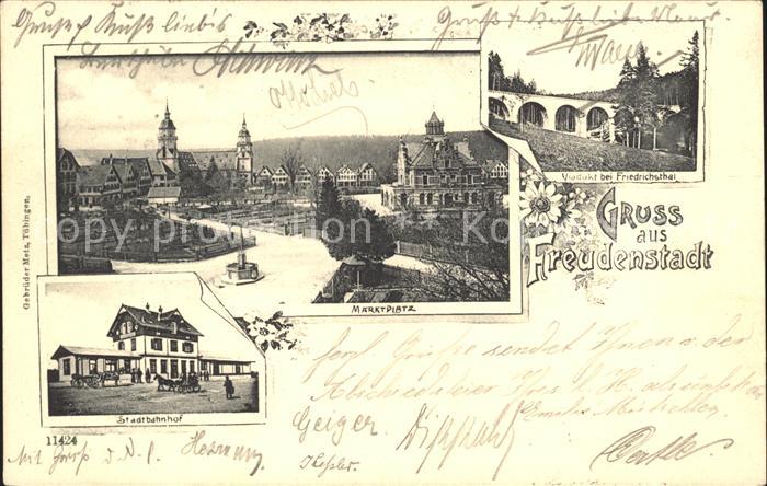 Freudenstadt Marktplatz Stadtbahnhof Viadukt