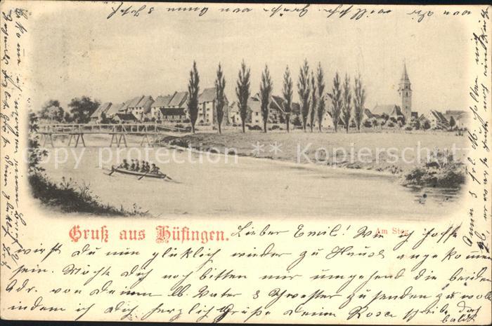 Huefingen Kirche Boot Bruecke