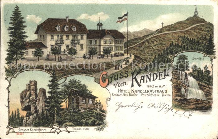 Kandel Waldkirch Breisgau Grosser Kandelfelsen Hotel Kandelrasthaus