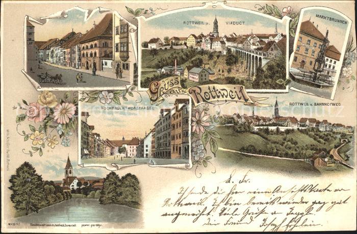 Rottweil Neckar Marktbrunnen Bahnhofweg Viaduct