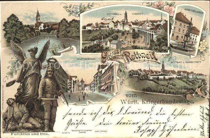 Rottweil Neckar Viaduct Marktbrunnen Hauptstrasse