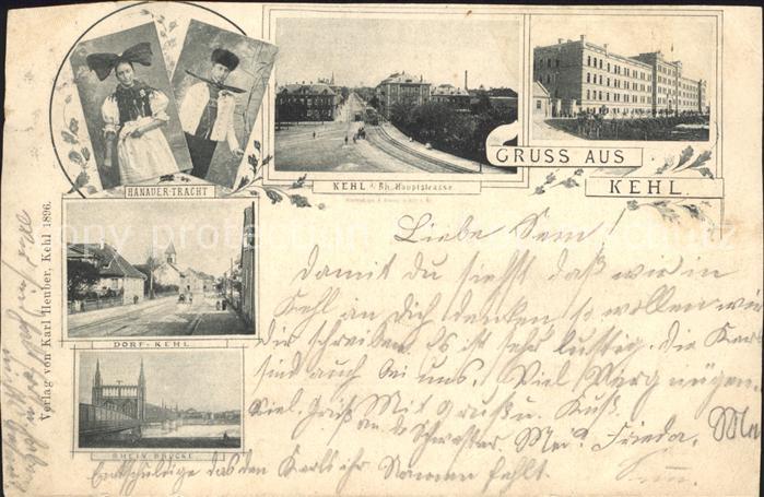 Kehl Rhein Rhein- Bruecke Hanauer Tracht Dorf