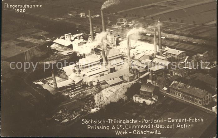 Goeschwitz Saechsisch- Thueringische- Portland- Cement- Fabrik