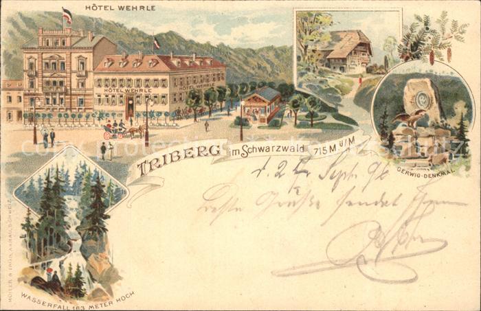 Triberg Schwarzwald Hotel Wehrle Gerwig- Denkmal