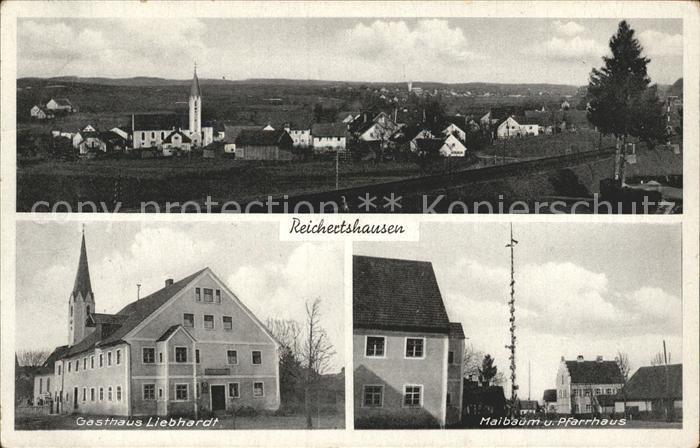 Reichertshausen Gasthaus Liebhardt Maibaum Pfarrhaus