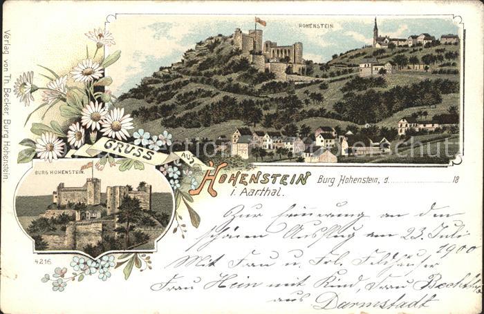 Burg Hohenstein Litho