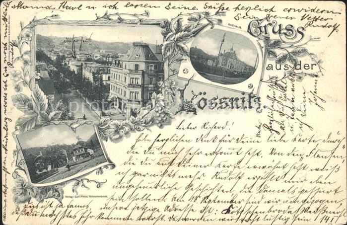 Loessnitz Erzgebirge Rathaus Marktplatz