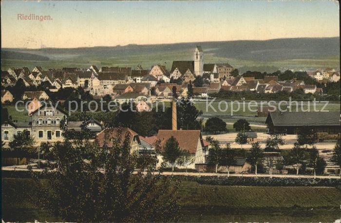 Riedlingen Donau Gesamtansicht mit Kirche