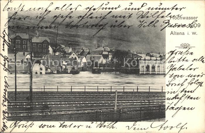 Altena Lenne Hochwasser im Februar 1909
