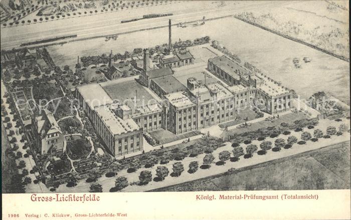Lichterfelde Berlin Koenigliches Material- Pruefungsamt