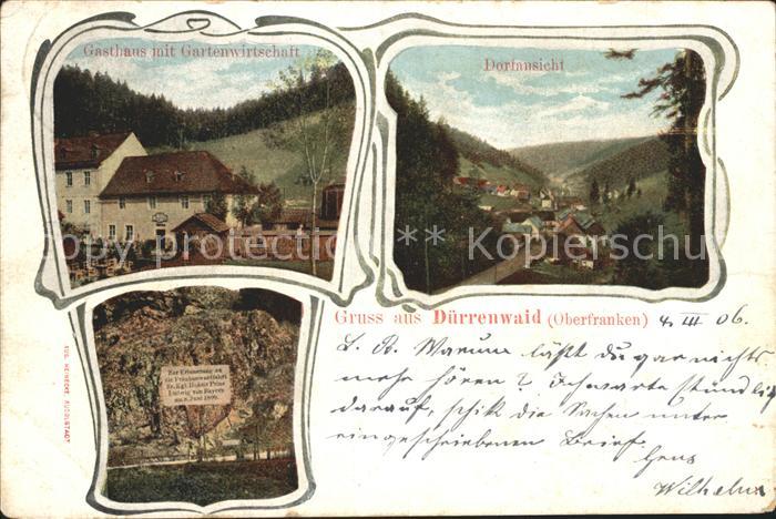 Duerrenwaid Gasthaus Gartenwirtschaft Dorfansicht