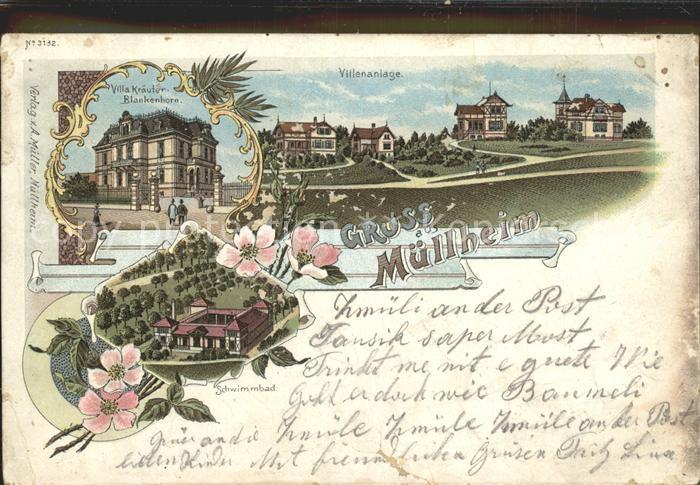 Muellheim Baden Villenanlage Schwimmbad