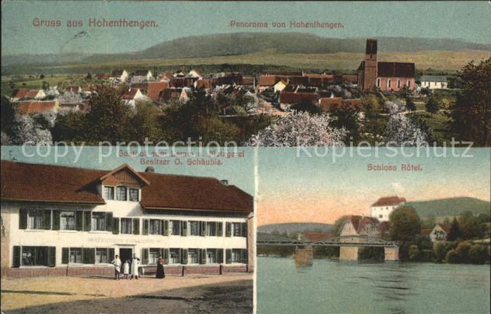 Hohentengen Hochrhein Gasthof-Metzgerei Zum Lamm Schloss Roetel