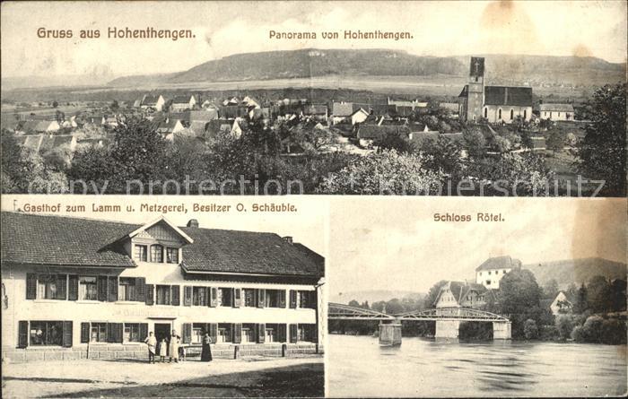 Hohentengen Hochrhein Gasthof-Metzgerei Zum Lamm Schloss Roetel