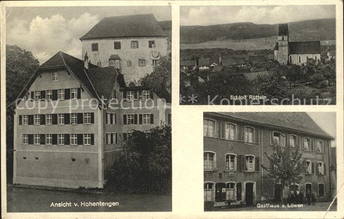 Hohentengen Hochrhein Gasthaus zum Loewen Schloss Roetteln
